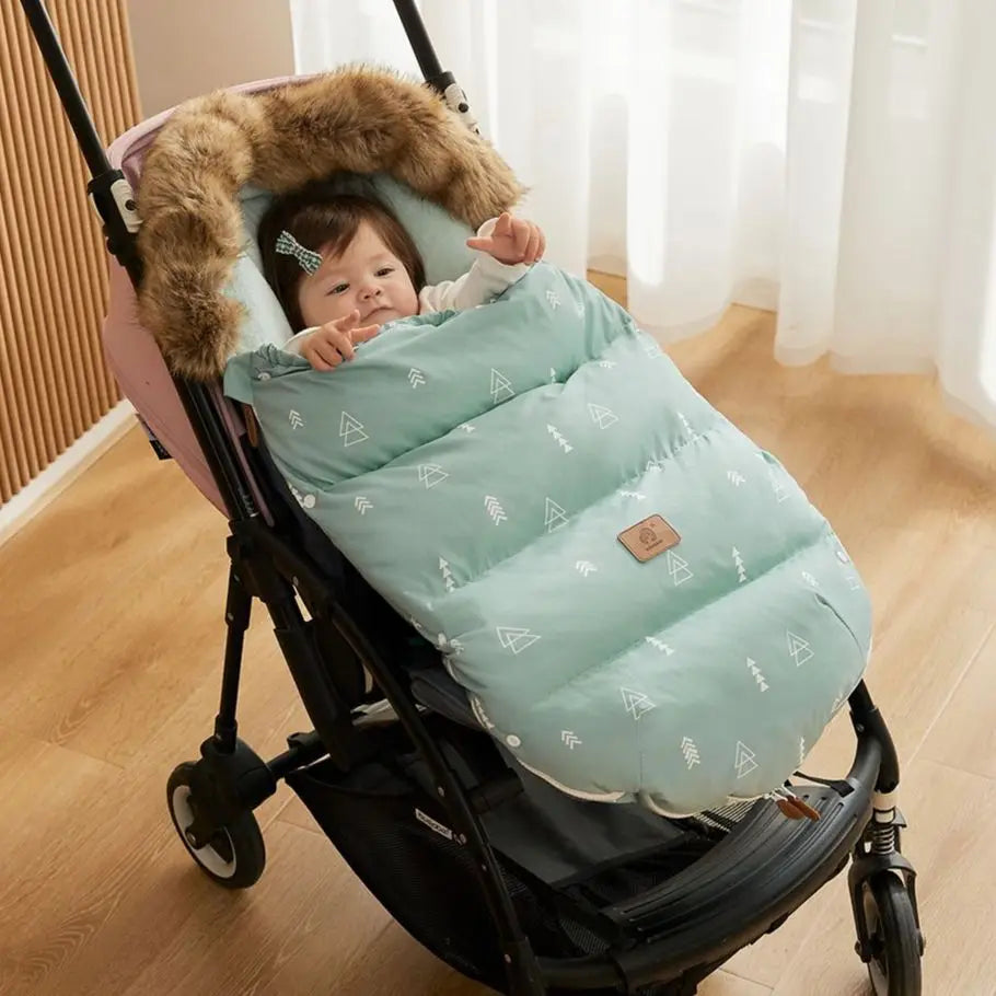 STROLLER FOOTMUFF WITH FUR