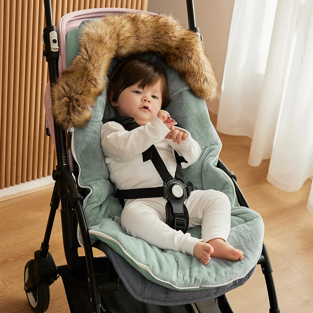 STROLLER FOOTMUFF WITH FUR