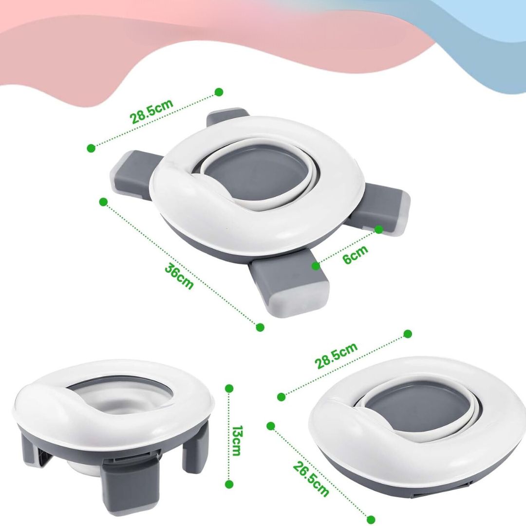 TRAVEL FOLDING POT WITH TOILET REDUCER | KIDDYPOT™