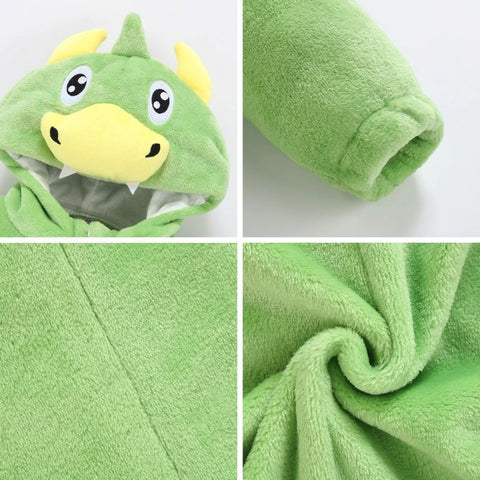 BABY HOODED ROMPER WITH ADORABLE ANIMAL PATTERNS | ANIMABODY™