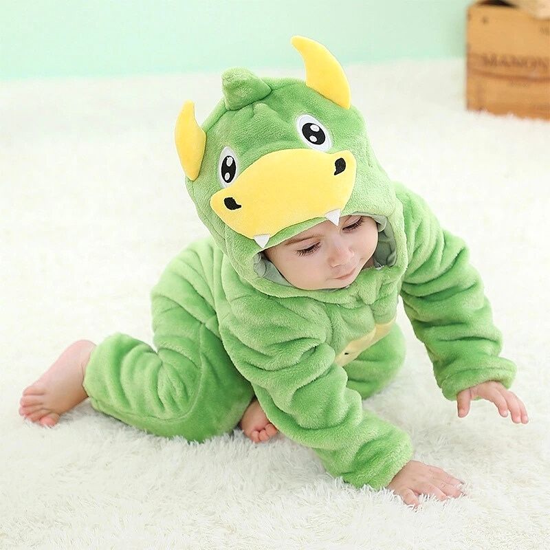 BABY HOODED ROMPER WITH ADORABLE ANIMAL PATTERNS | ANIMABODY™