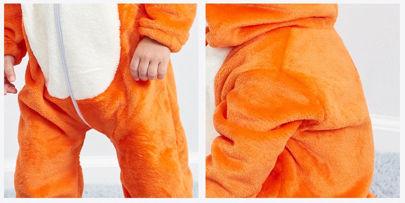 BABY HOODED ROMPER WITH ADORABLE ANIMAL PATTERNS | ANIMABODY™
