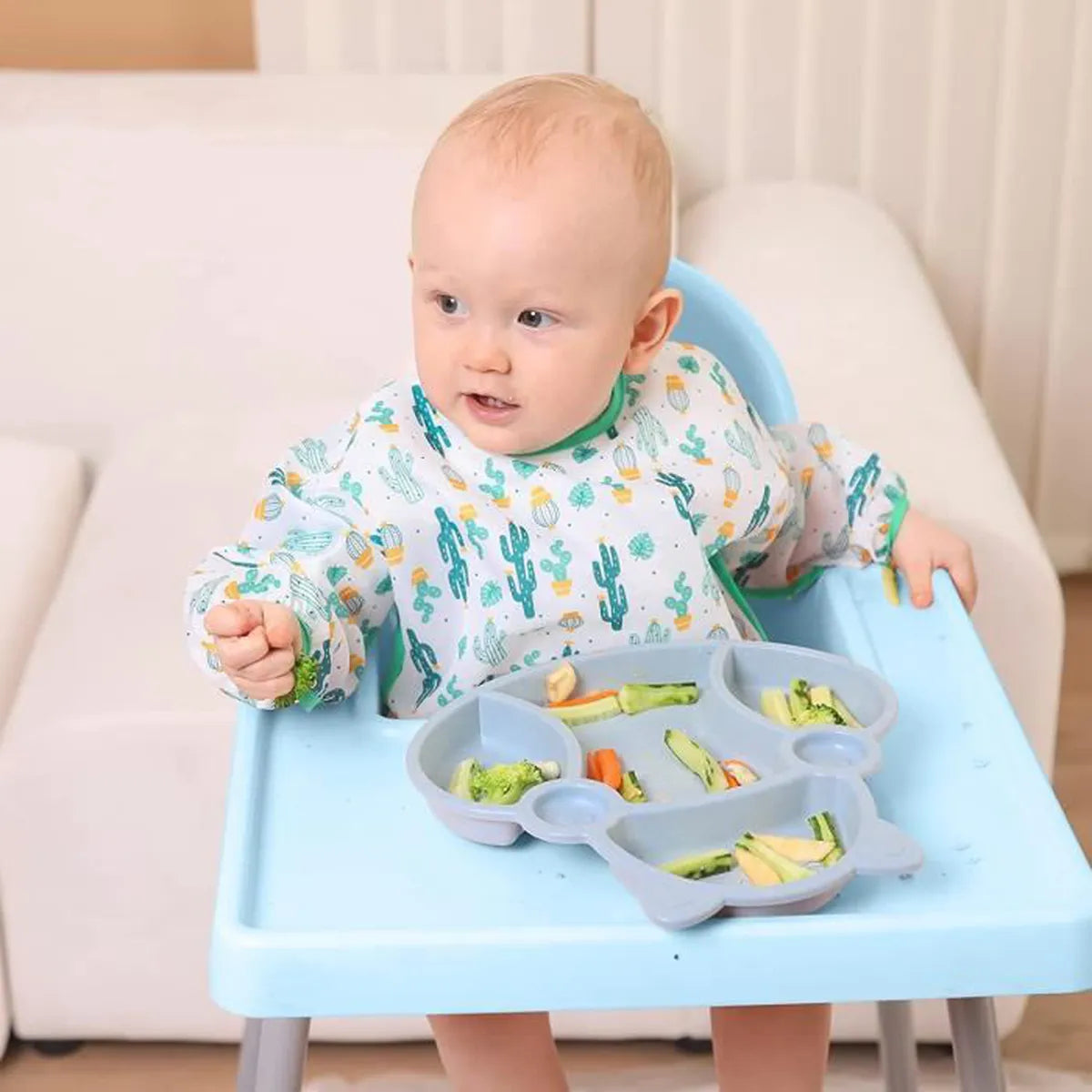 WATERPROOF LONG SLEEVE BABY BIB WITH ADORABLE PATTERNS | KIDPROOF™