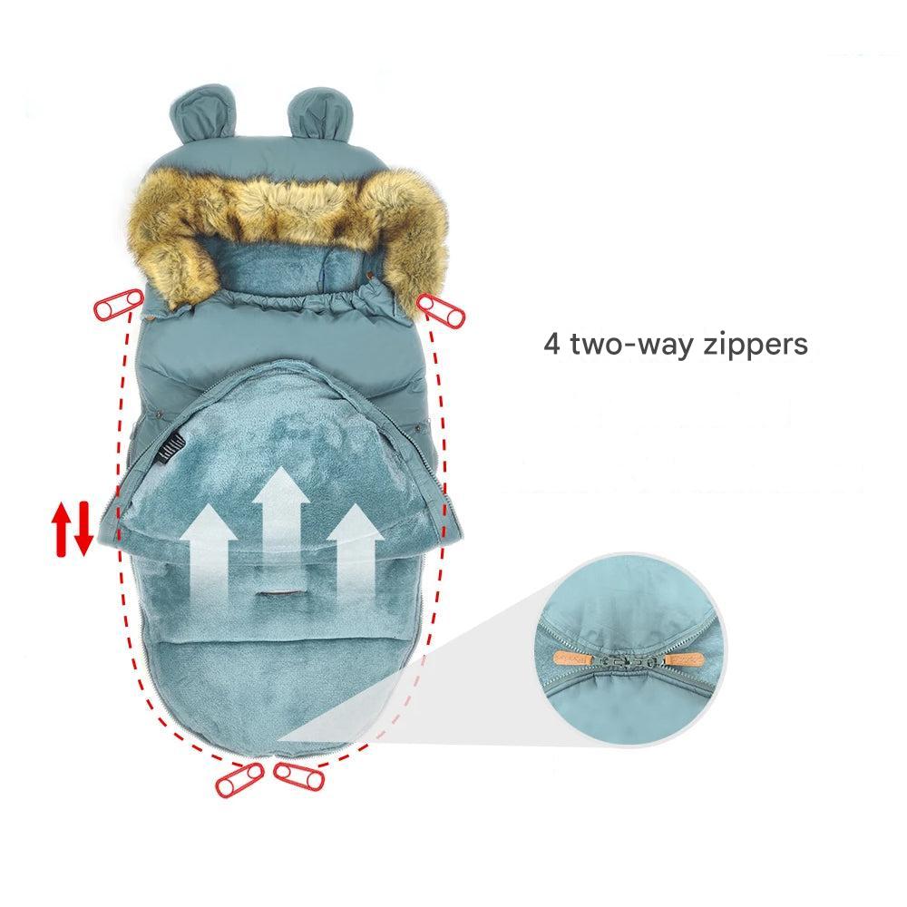 STROLLER FOOTMUFF WITH FUR | FURCOCOON™