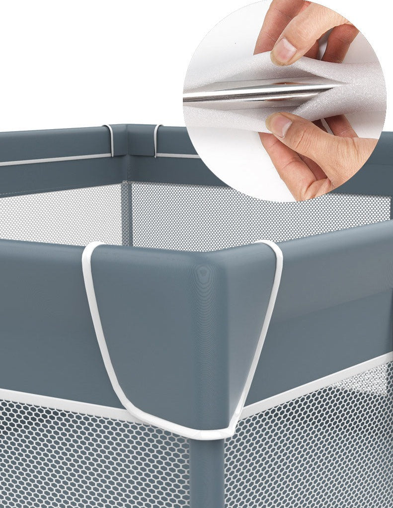 FOLDABLE BABY PLAYPEN WITH REMOVABLE MAT | HAPPYPARK™