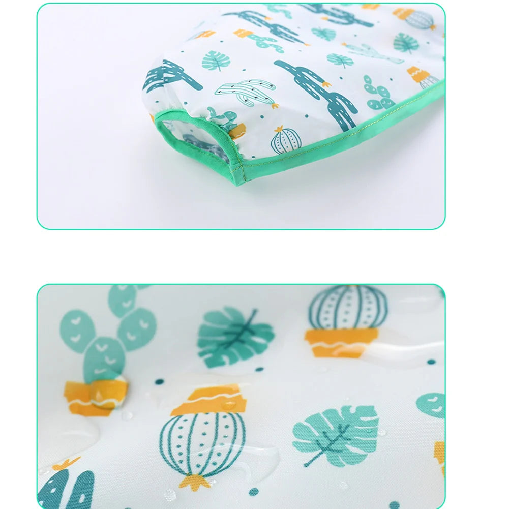 WATERPROOF LONG SLEEVE BABY BIB WITH ADORABLE PATTERNS | KIDPROOF™