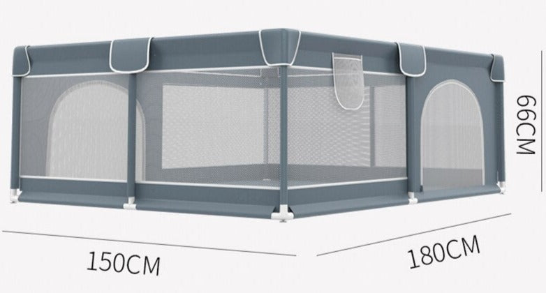 FOLDABLE BABY PLAYPEN WITH REMOVABLE MAT | HAPPYPARK™