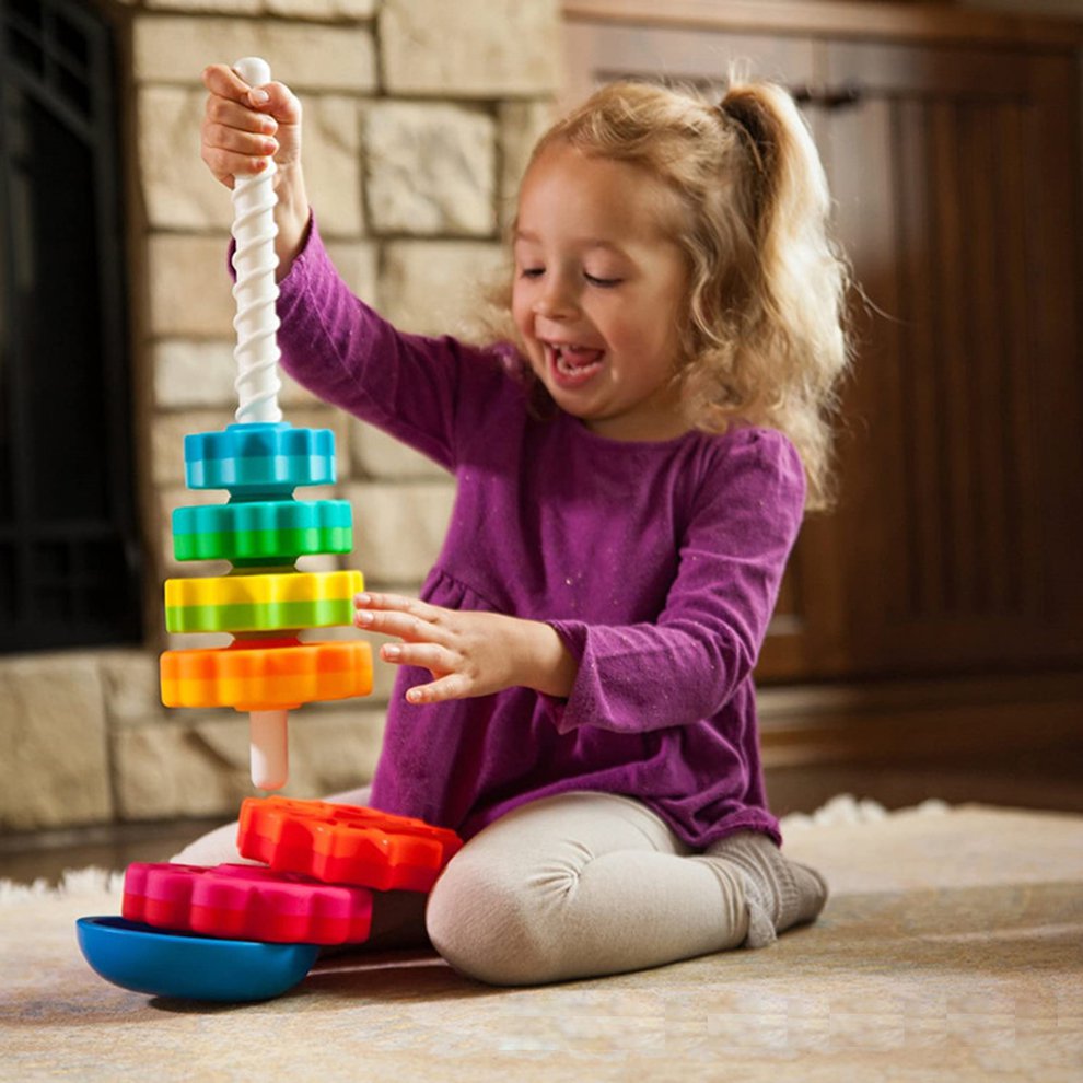 RAINBOW SPINNING WHEEL STACKING TOY | SPINTOY™