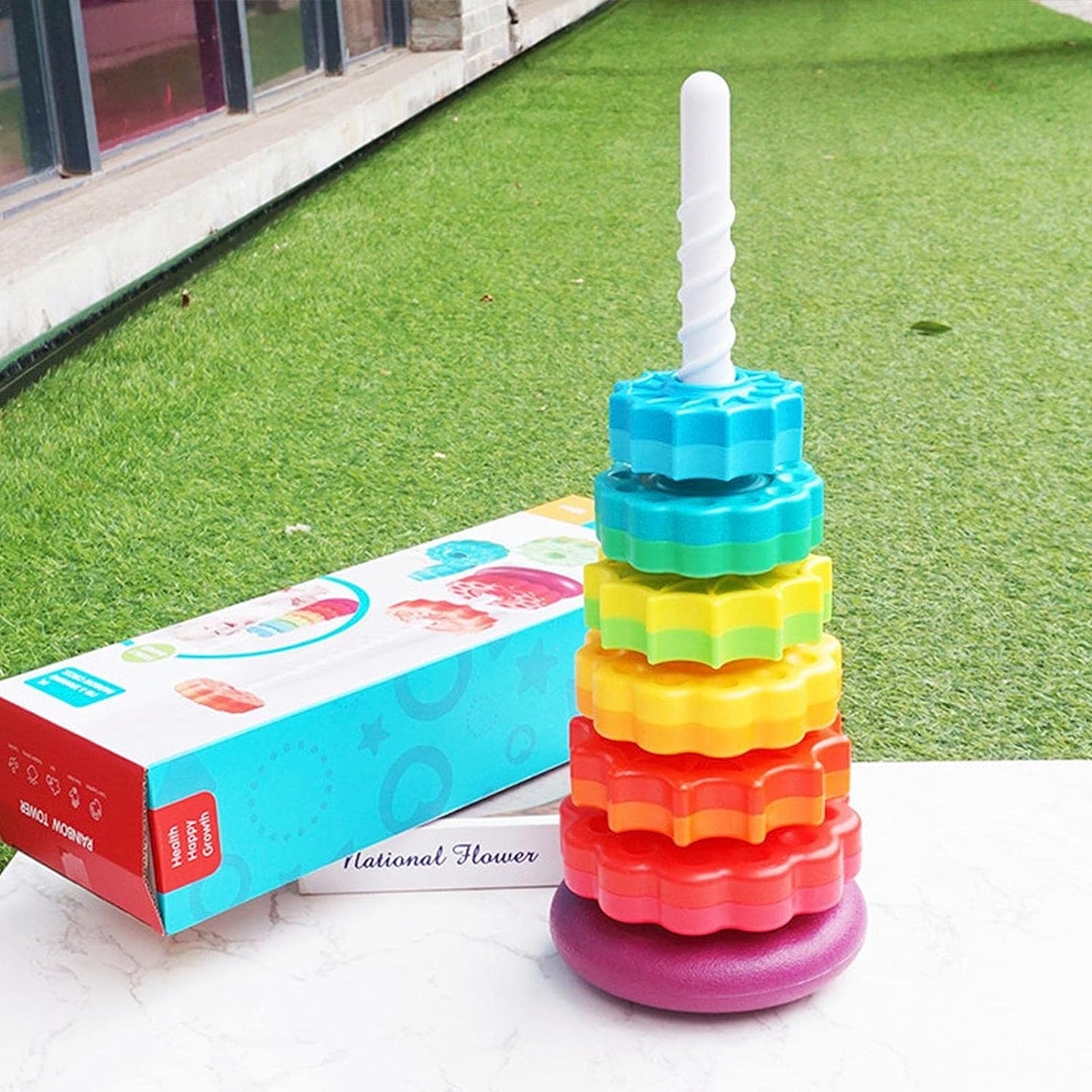 RAINBOW SPINNING WHEEL STACKING TOY | SPINTOY™