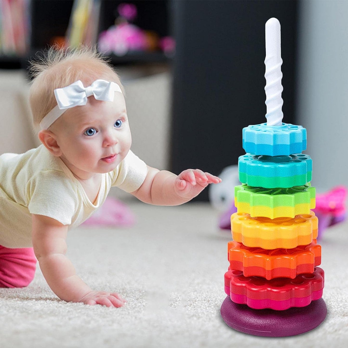 SPINNING WHEEL STACKING TOY