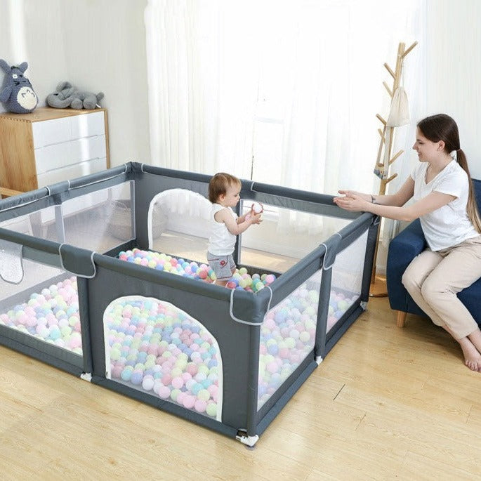 FOLDABLE BABY PLAYPEN WITH REMOVABLE MAT