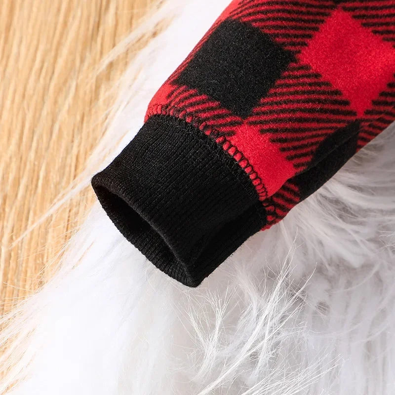 RED PLAID BABY ROMPER
