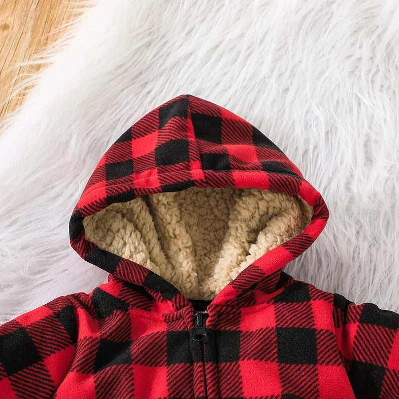 RED PLAID BABY ROMPER | SMALLERMAN™