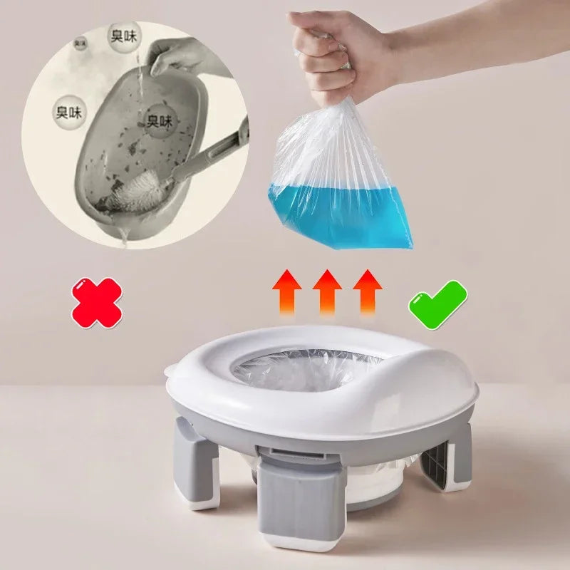 TRAVEL FOLDING POT WITH TOILET REDUCER | KIDDYPOT™