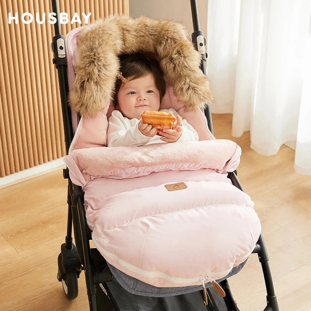 STROLLER FOOTMUFF WITH FUR