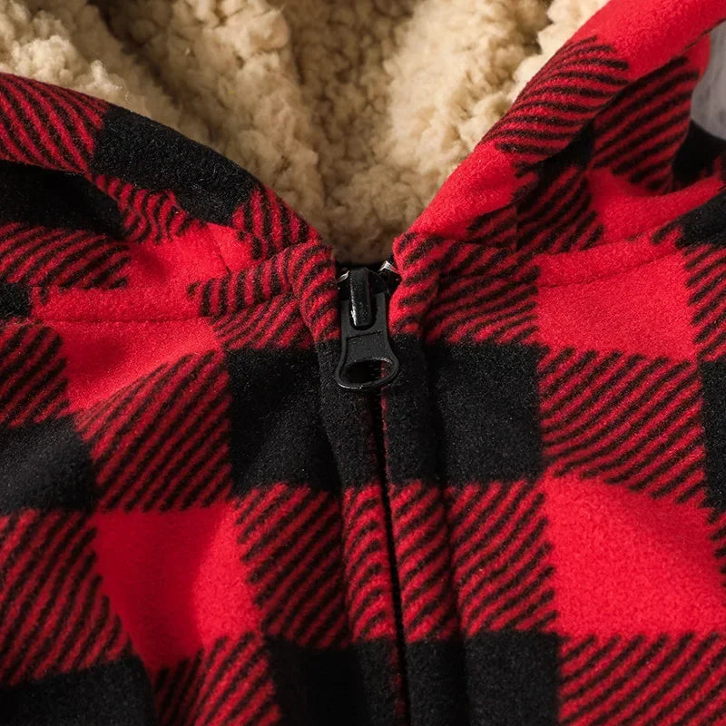 RED PLAID BABY ROMPER | SMALLERMAN™