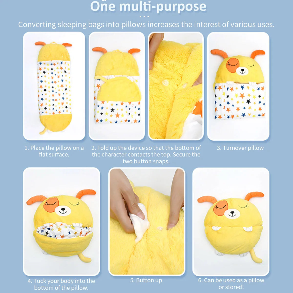 CHILDREN SLEEPING BAG CONVERTIBLE