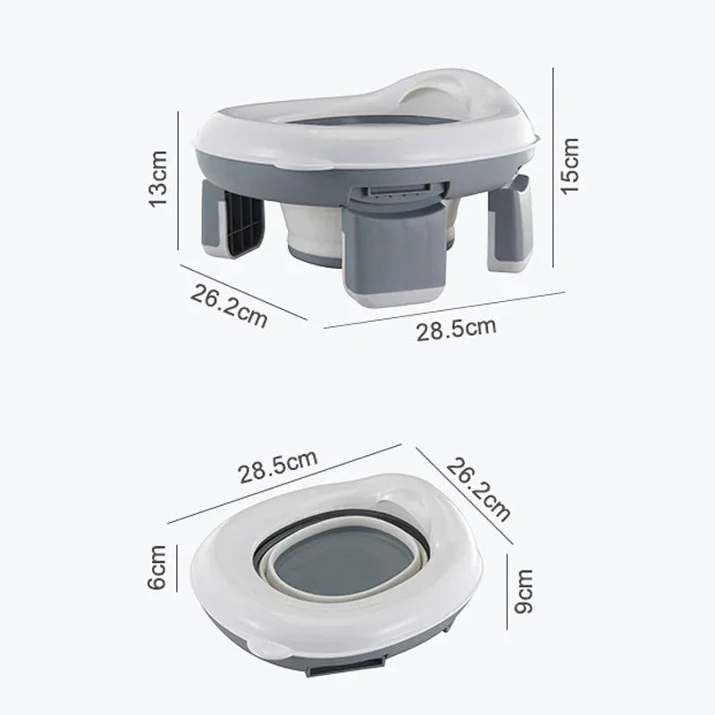 TRAVEL FOLDING POT WITH TOILET REDUCER | KIDDYPOT™