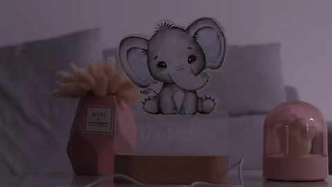 PERSONALIZED BABY NIGHT LIGHT WITH ADORABLE ANIMAL PATTERNS | ANIMANIGHT ™