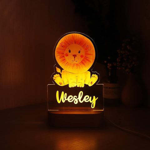PERSONALIZED BABY NIGHT LIGHT WITH ADORABLE ANIMAL PATTERNS | ANIMANIGHT ™