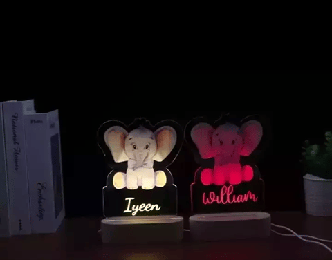 PERSONALIZED BABY NIGHT LIGHT WITH ADORABLE ANIMAL PATTERNS | ANIMANIGHT ™
