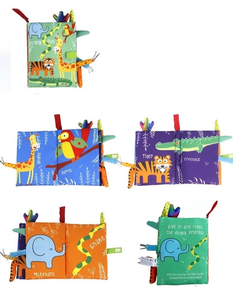 Animal Patterned Cloth Book for Baby - TinyMums