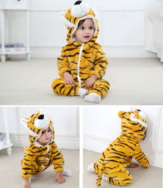 BARBOTEUSE À CAPUCHE POUR BÉBÉ AVEC D'ADORABLES MOTIFS ANIMAUX | ANIMABODY™
