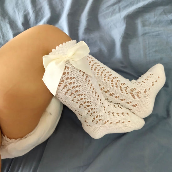 -Chaussettes hautes papillon pour bébé fille