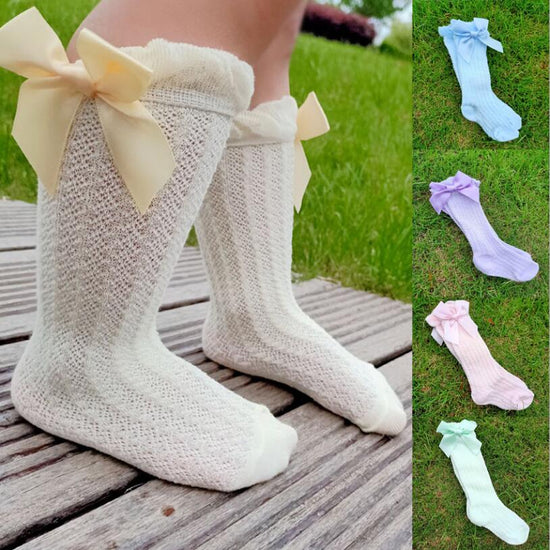 -Chaussettes hautes papillon pour bébé fille