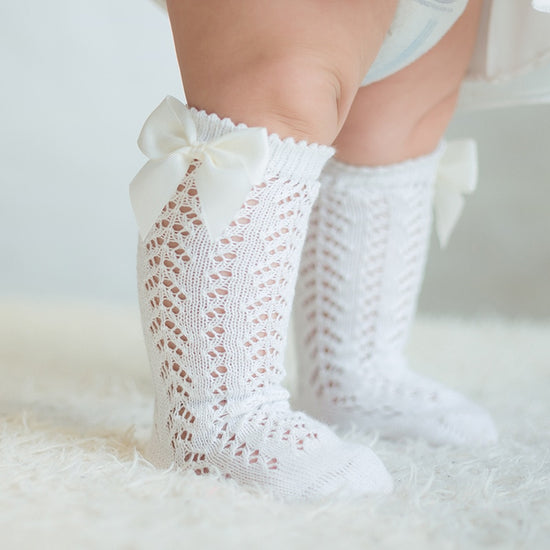 -Chaussettes hautes papillon pour bébé fille