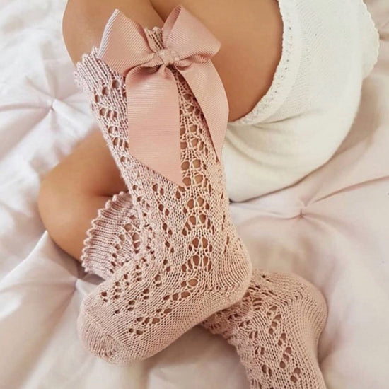 -Chaussettes hautes papillon pour bébé fille