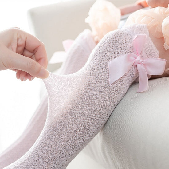 -Chaussettes hautes papillon pour bébé fille