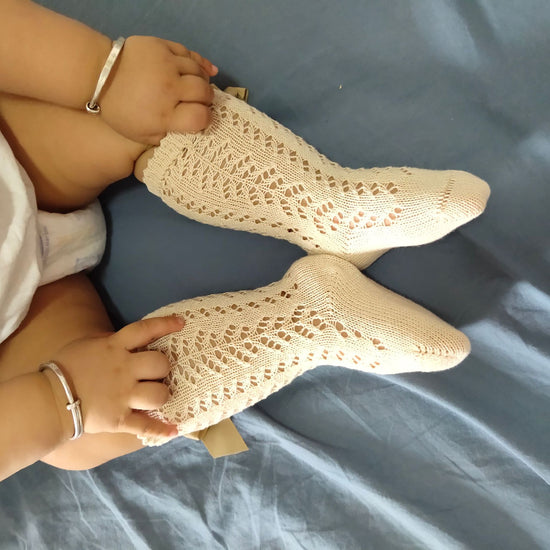 -Chaussettes hautes papillon pour bébé fille