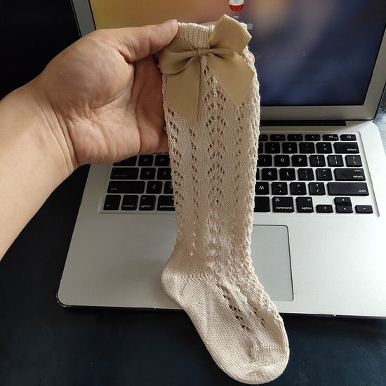 -Chaussettes hautes papillon pour bébé fille