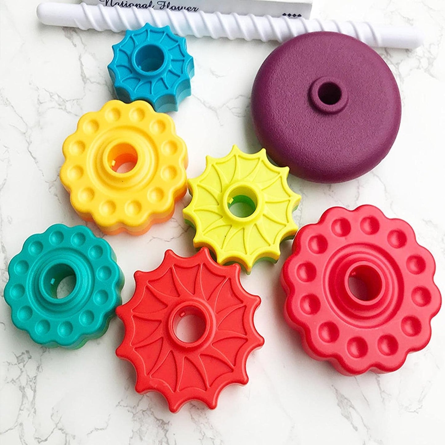 Rainbow Spinning Wheel Stacking Toy