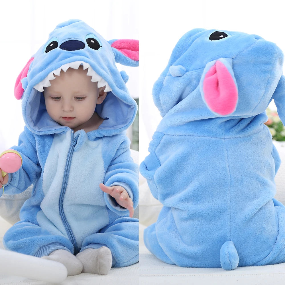 BABY HOODED ROMPER WITH ADORABLE ANIMAL PATTERNS | ANIMABODY™