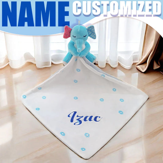 PERSONALIZED ANIMAL PATTERNED BABY BLANKET PLUSH | NAMYPLUSH™