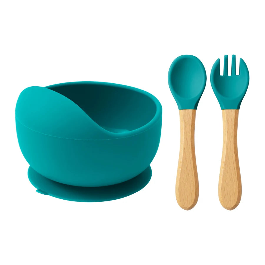 SILICONE BOWL + SPOON SET | BABYBOL™