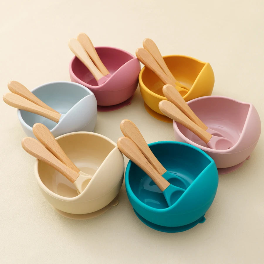 SILICONE BOWL + SPOON SET