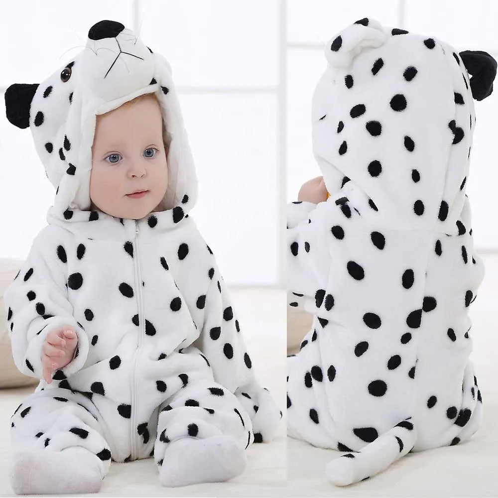 BABY HOODED ROMPER WITH ADORABLE ANIMAL PATTERNS | ANIMABODY™