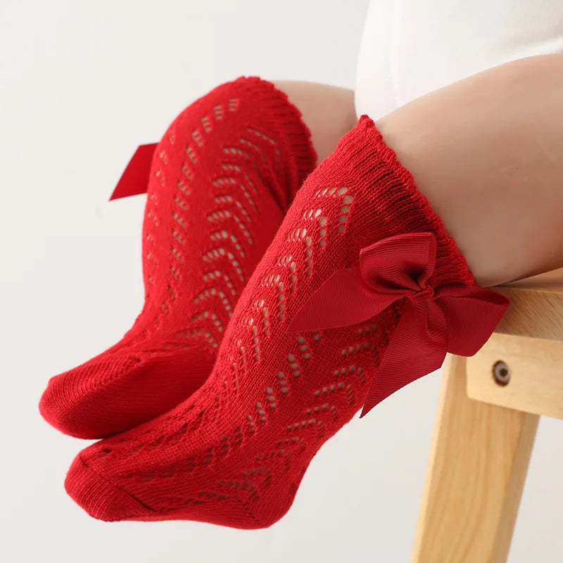 -Chaussettes hautes papillon pour bébé fille