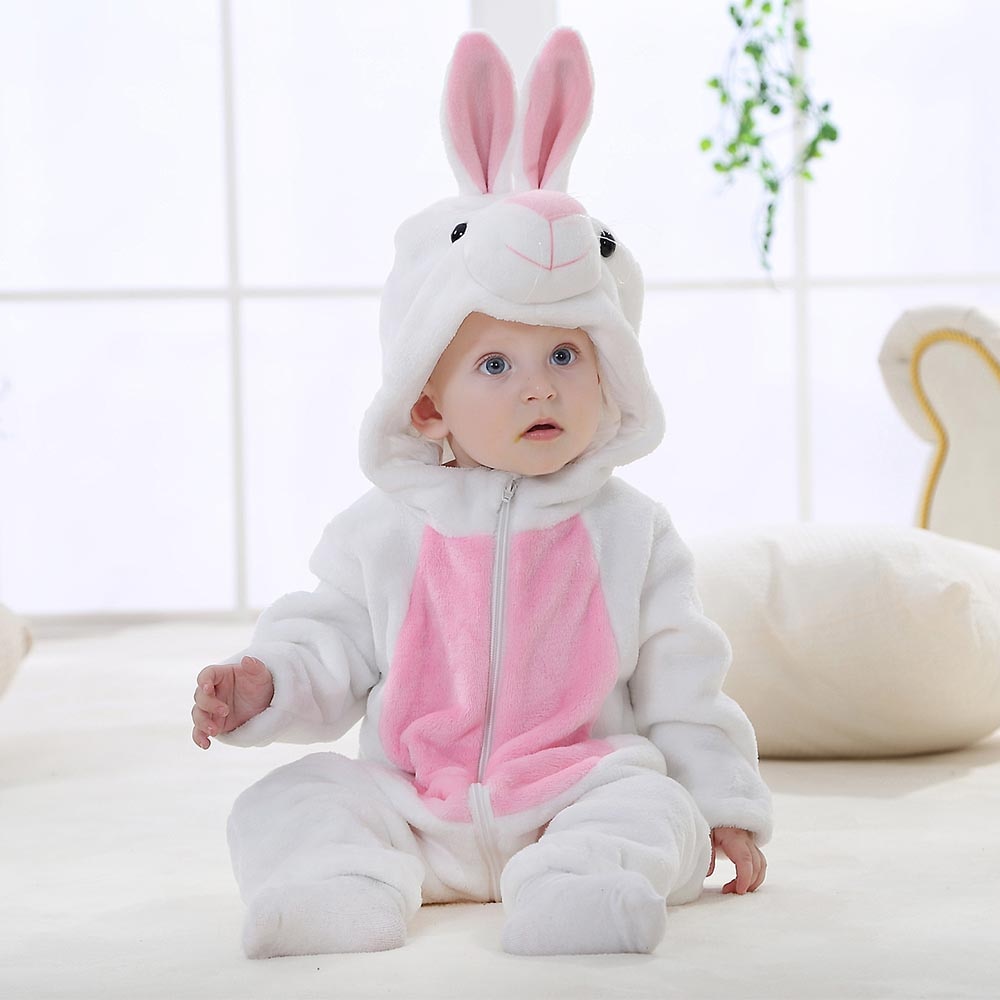 BABY HOODED ROMPER WITH ADORABLE ANIMAL PATTERNS | ANIMABODY™